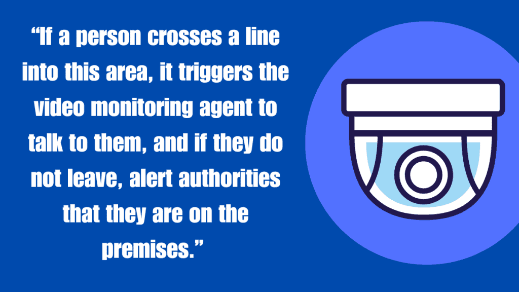 line crossing detection surveillance cameras
